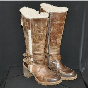 Womens Tall Winter Leather Boots